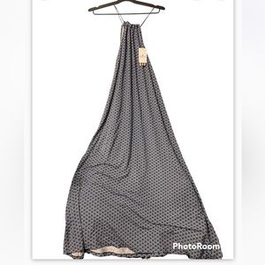 Synergy Insignia Blue Wave Print Havana Organic Dress Small NWT